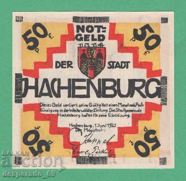 (¯` '• .¸NOTGELD (gr. Hachenburg) 1921 UNC -50 pfennig¸. •' ´¯) with price 2.50 BGN | € 1.28 (¯` '• .¸NOTGELD (gr. Hachenburg) 1921 UNC -50 pfennig¸. •' ´¯) with price 2.50 BGN | € 1.28