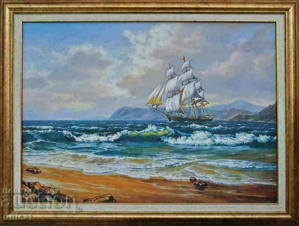 "With dreams in the sails", seascape, painting "With dreams in the sails", seascape, painting