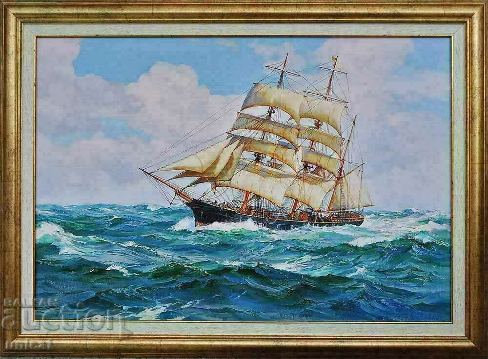 "Tailwind", seascape, painting "Tailwind", seascape, painting