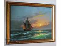 «Σονάτα του Σεληνόφωτος», θαλασσογραφία, ζωγραφική
