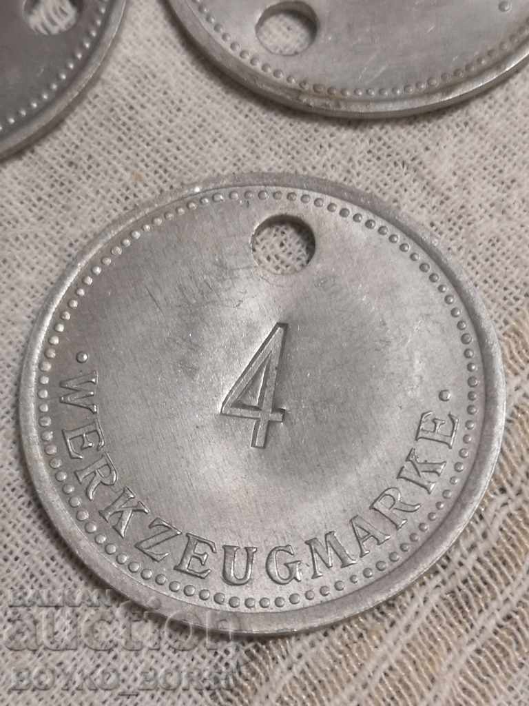 German Antique Aluminum Tokens, 10 pcs. with price 25.00 BGN | € 12.78