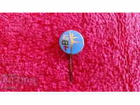 Old social metal bronze needle enamel badge gymnastics BFG excellent