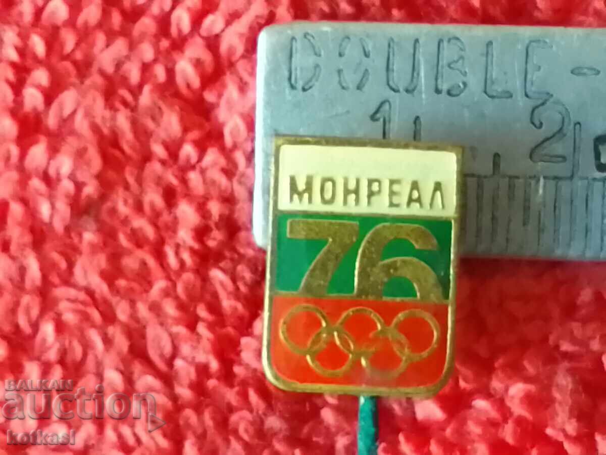 Veche insignă sportivă socială ace de bronz Jocurile Olimpice de la Montreal 1976