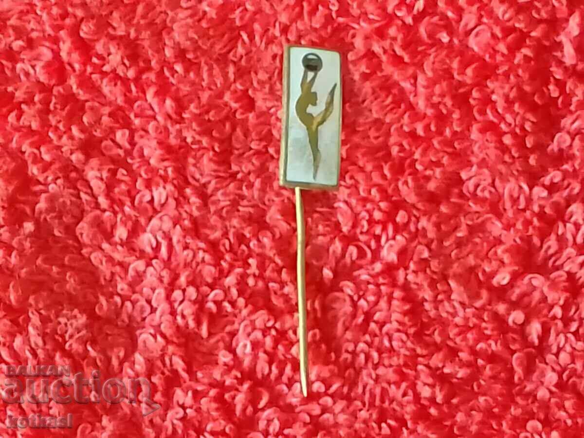 Аукцион Стара спортна метална бронз игла значка емайл Аукцион Стара спортна метална бронз игла значка емайл