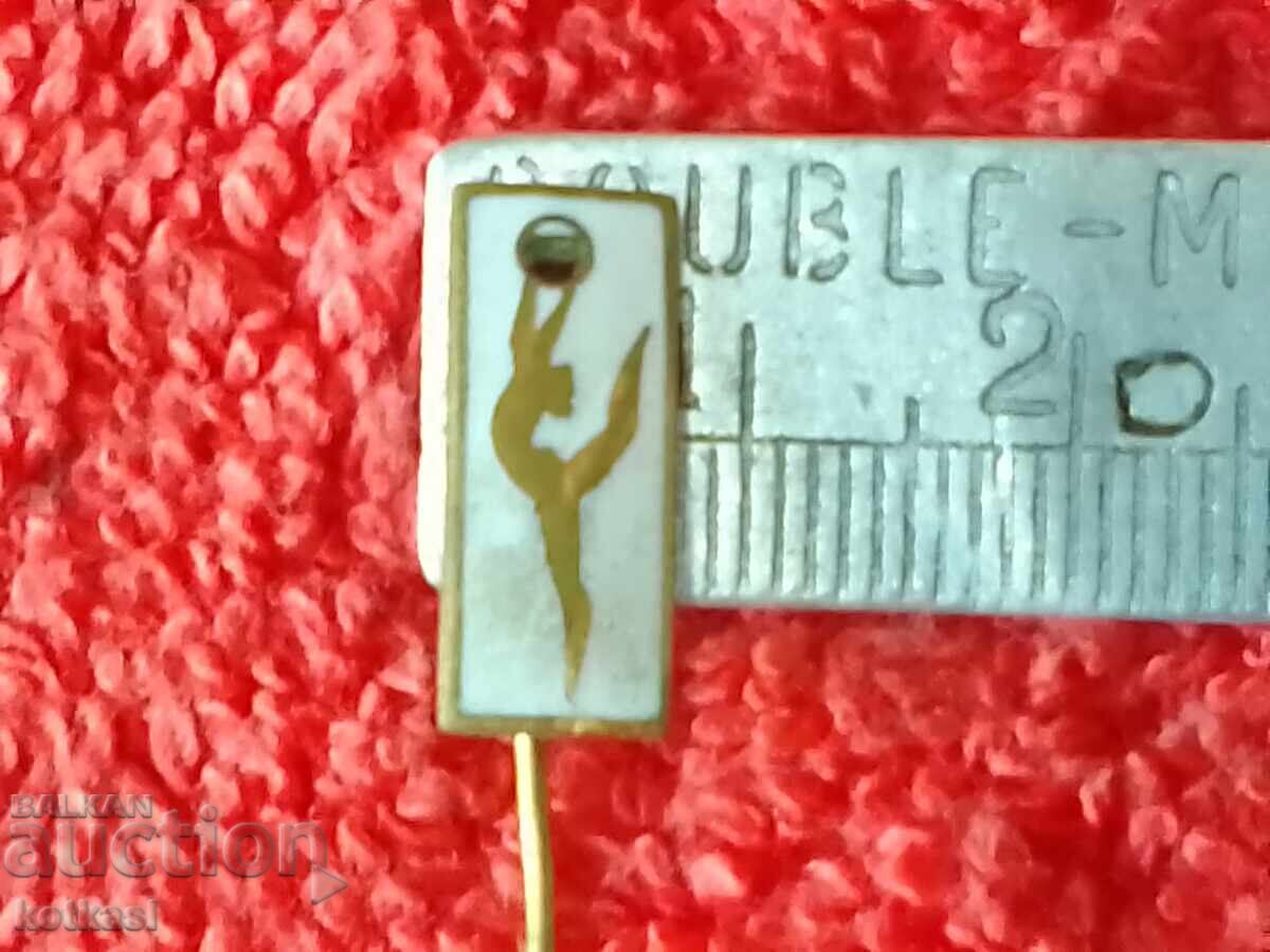 Стара спортна метална бронз игла значка емайл Стара спортна метална бронз игла значка емайл