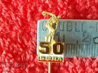 Old Sport Metal Bronze Enamel Jubilee Badge 50 BFLA