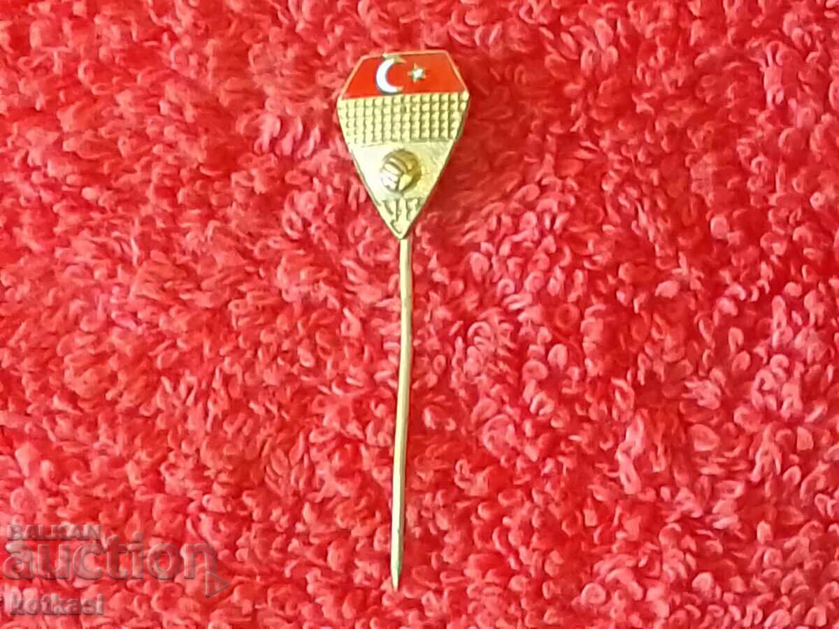 Доставка на Стара бронз емайл спортна волейбол федераця значка Турция VF Доставка на Стара бронз емайл спортна волейбол федераця значка Турция VF