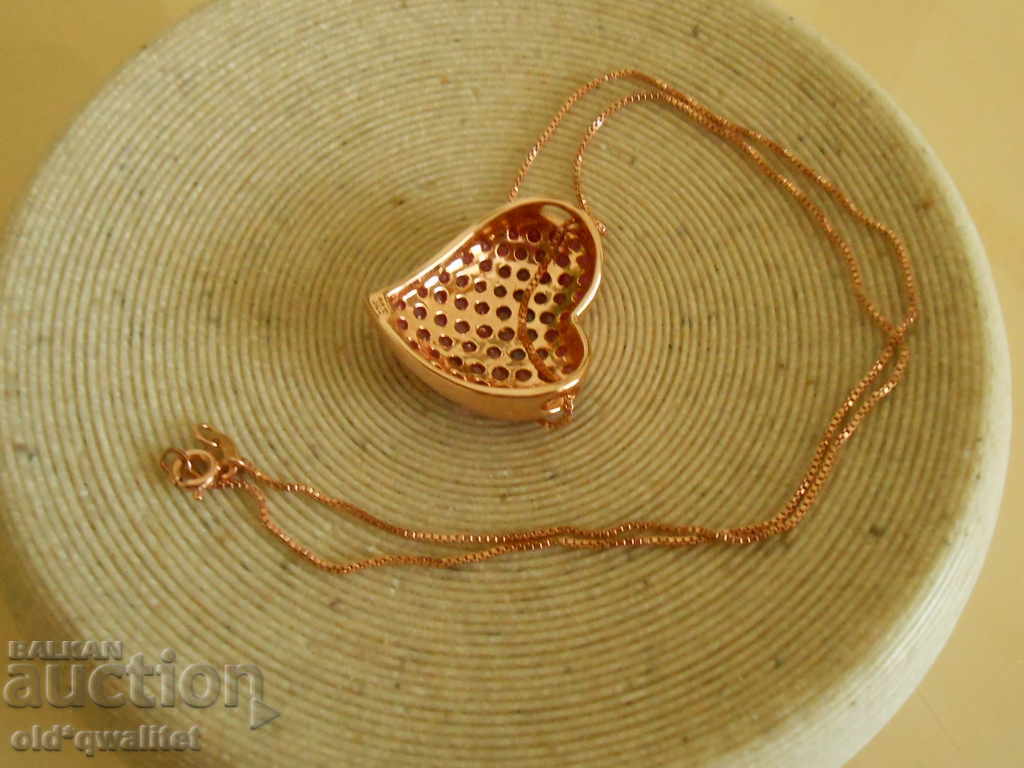 Exquisite silver necklace - HEART gilding Silver 925 Ruby with price 397.00 BGN | € 202.98 Exquisite silver necklace - HEART gilding Silver 925 Ruby with price 397.00 BGN | € 202.98