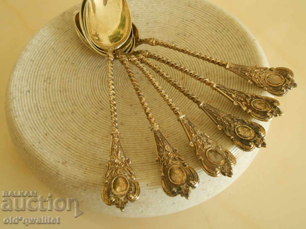 Silver SPOONS - ornaments, SILVER 800, before 1920 with price 697.00 BGN | € 356.37 Silver SPOONS - ornaments, SILVER 800, before 1920 with price 697.00 BGN | € 356.37