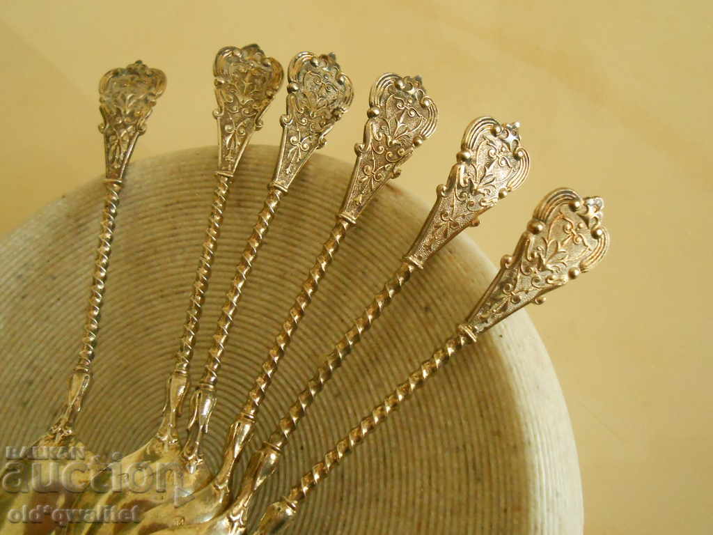 Silver SPOONS - ornaments, SILVER 800, before 1920 - 5 Silver SPOONS - ornaments, SILVER 800, before 1920 - 5