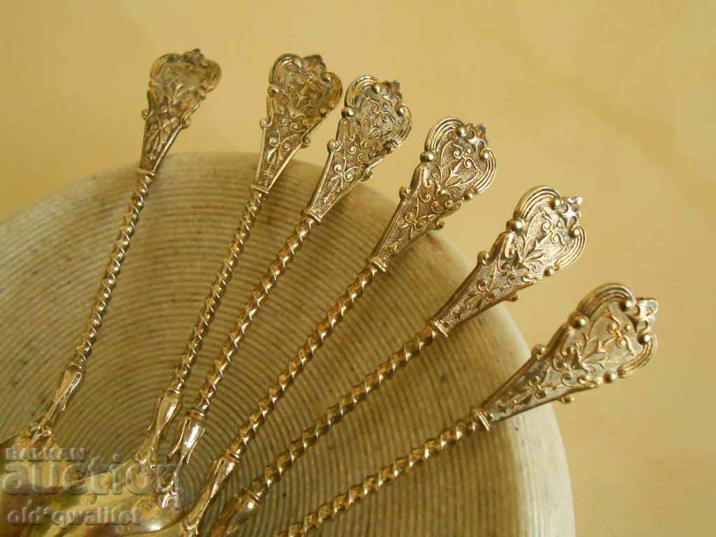 Silver SPOONS - ornaments, SILVER 800, before 1920 - 7 Silver SPOONS - ornaments, SILVER 800, before 1920 - 7