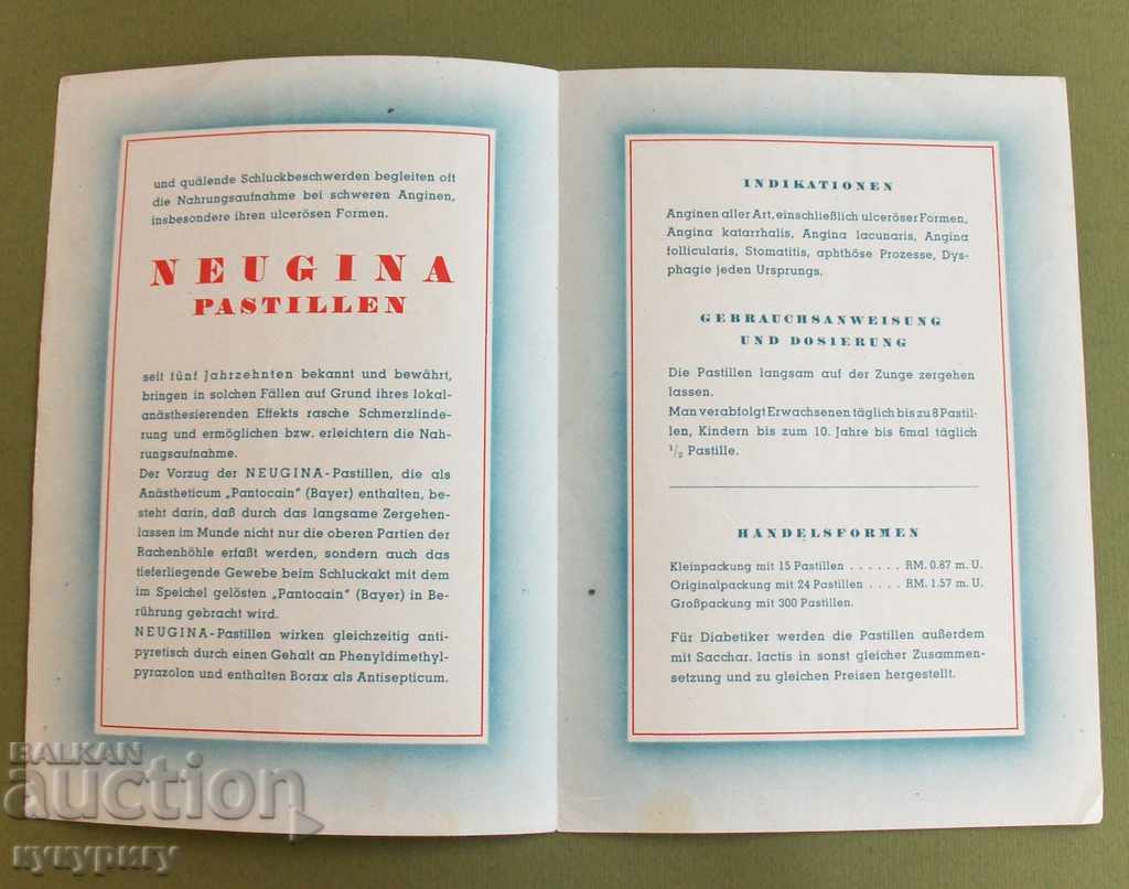 Стара аптекарска реклама фармация брошура Германия n2 с цена 20.00 лв. | € 10.23 Стара аптекарска реклама фармация брошура Германия n2 с цена 20.00 лв. | € 10.23