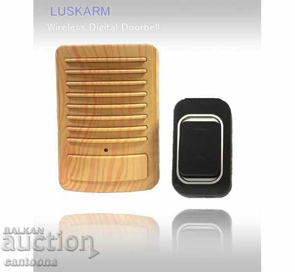 Wireless bell DS-3909 with elegant design - imitation wood