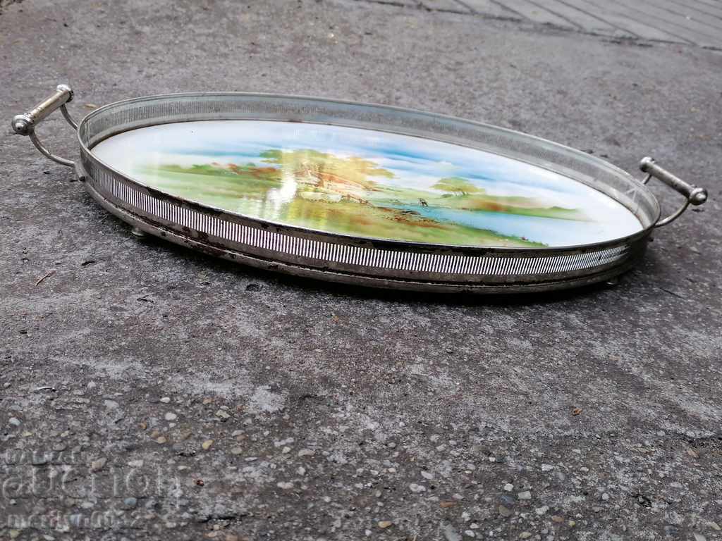 Auction Old tray, porcelain, casserole early 20th century Auction Old tray, porcelain, casserole early 20th century