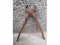 Old forging pliers, wrought iron, wrought iron
