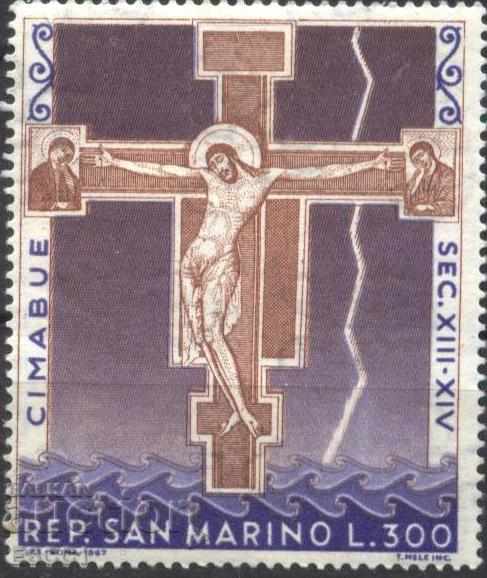 Чиста марка Религия Разпятие 1967 от Сан Марино
