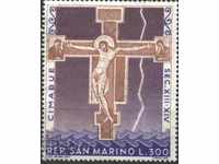 Pure stamp Religion Crucifix 1967 from San Marino