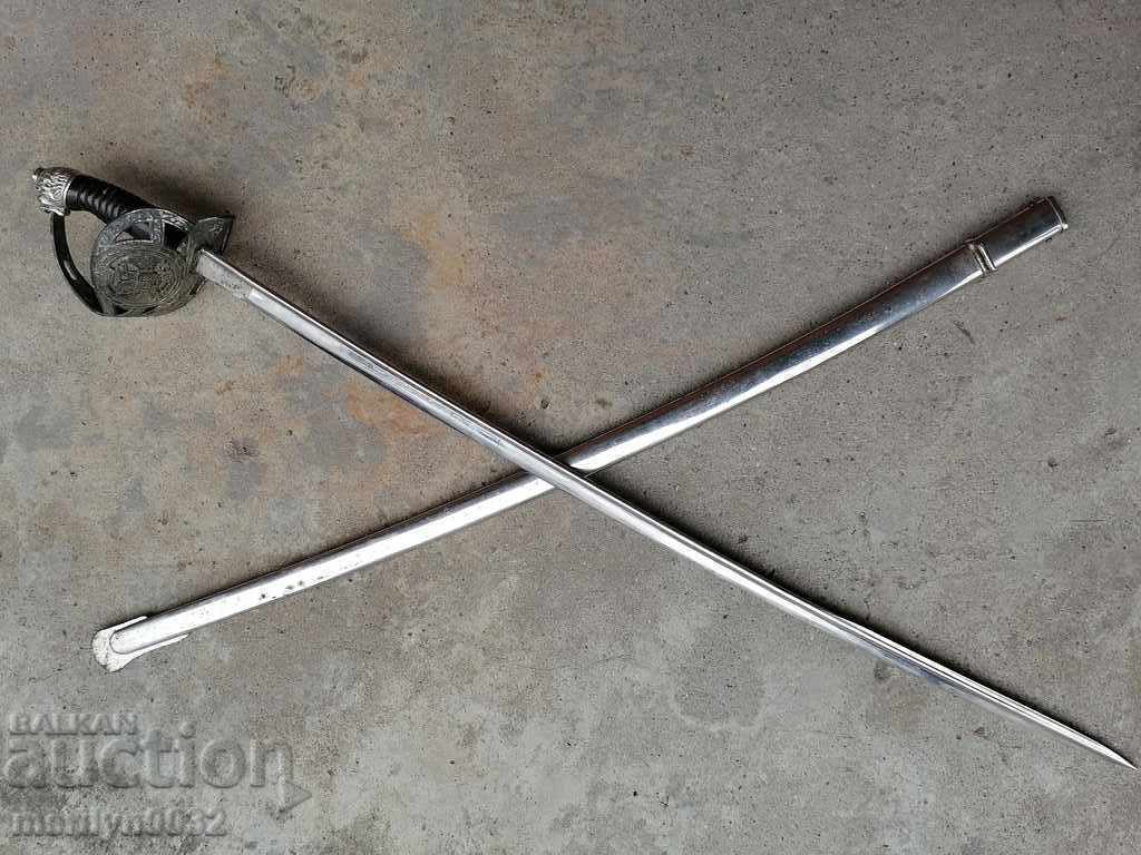 Офицерска сабя Сърбия с кания шашка острие шпага палаш