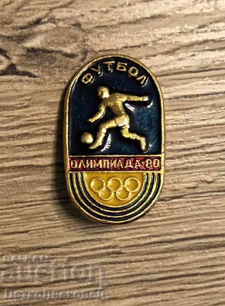 Football Olympics 1980 badge