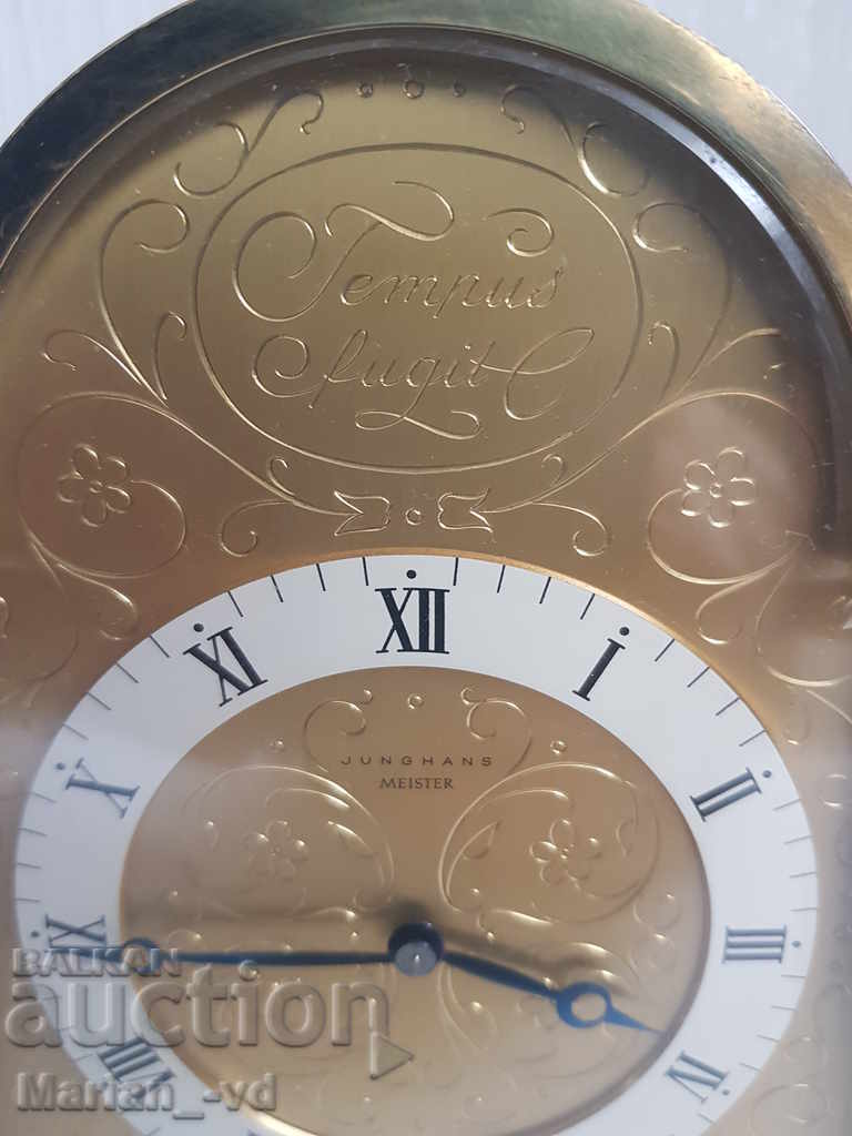 Auction Rare Junghans Meister table clock Auction Rare Junghans Meister table clock