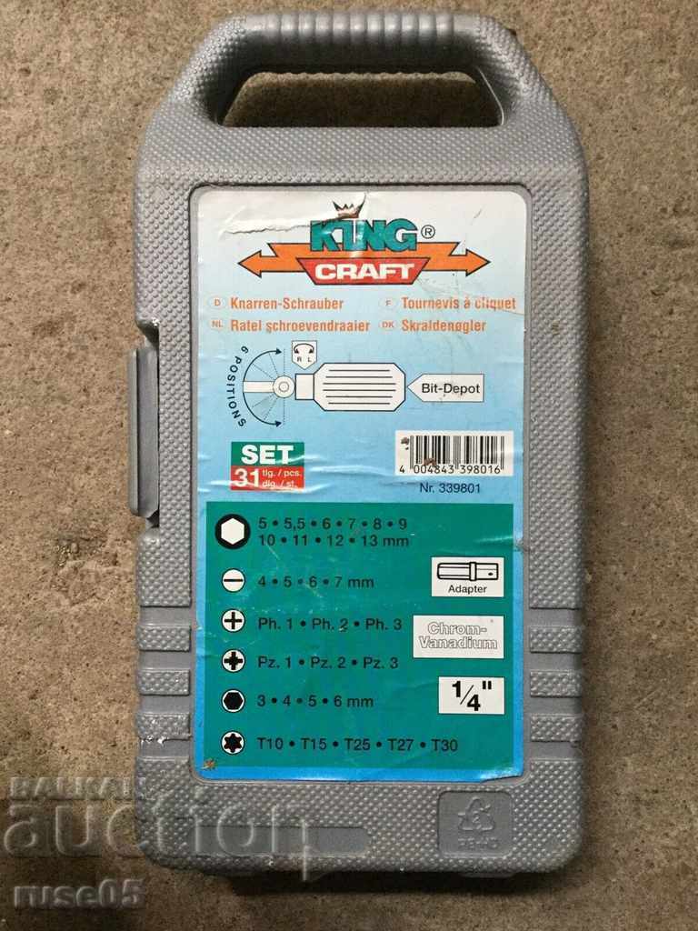 Set "KING CRAFT" breakable screwdriver with ratchet and 30 bits - 7 Set "KING CRAFT" breakable screwdriver with ratchet and 30 bits - 7