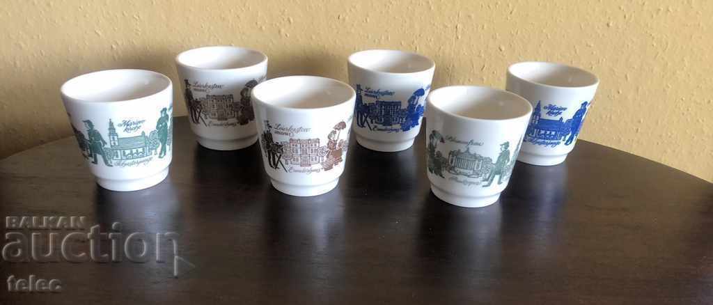 Set of six glasses from the GDR