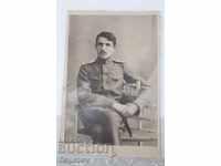 Old Photo Hard Cardboard Officer Soldier Photography