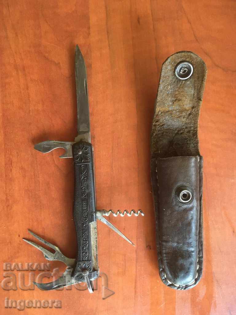 KNIFE FOLD A LEATHER CASH WITHOUT GAPS