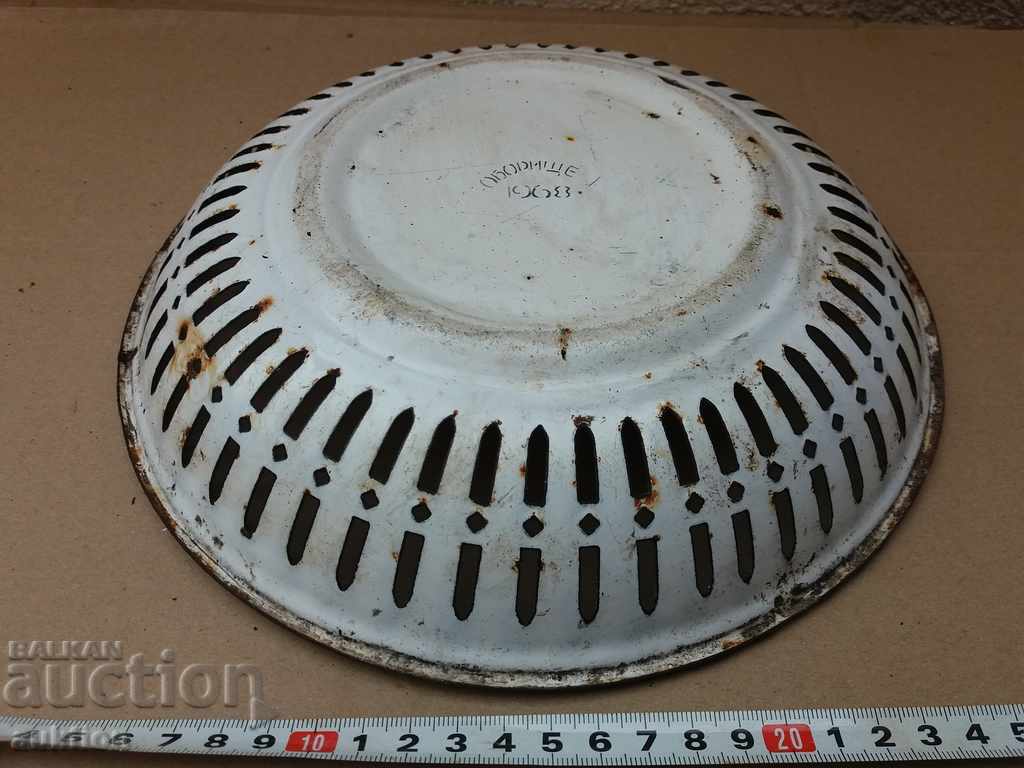 ENAMELED SOC. MARKED TRAY - 6 ENAMELED SOC. MARKED TRAY - 6