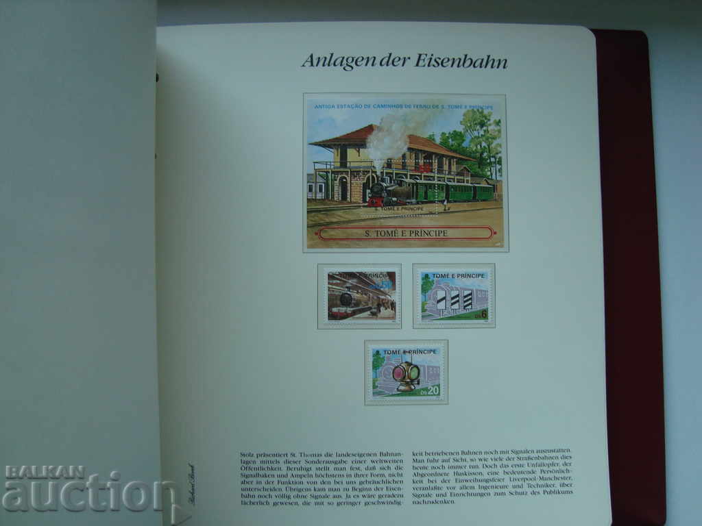 Album with stamps Trains Locomotives transport collection - 7 Album with stamps Trains Locomotives transport collection - 7