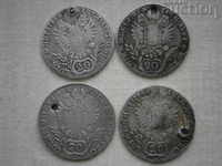 lot vechi de monede europene de argint