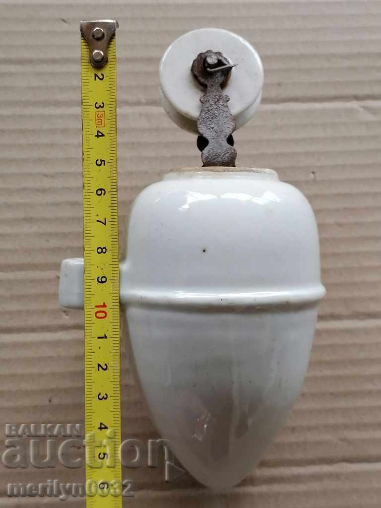 Heavy porcelain antique chandelier gas lamp candelabra - 5 Heavy porcelain antique chandelier gas lamp candelabra - 5