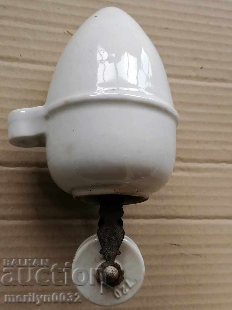 Heavy porcelain antique chandelier gas lamp candelabra - 6 Heavy porcelain antique chandelier gas lamp candelabra - 6