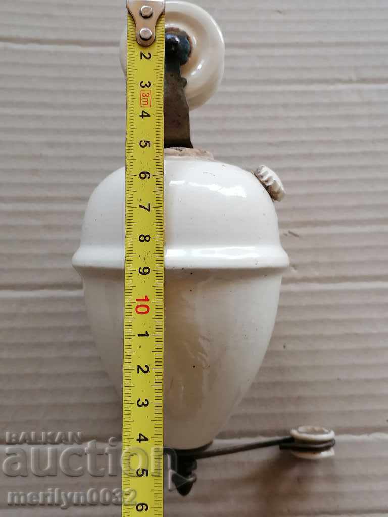 Heavy porcelain antique chandelier gas lamp candelabra - 5 Heavy porcelain antique chandelier gas lamp candelabra - 5