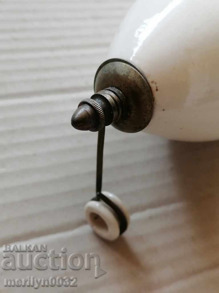 Heavy porcelain antique chandelier gas lamp candelabra - 6 Heavy porcelain antique chandelier gas lamp candelabra - 6