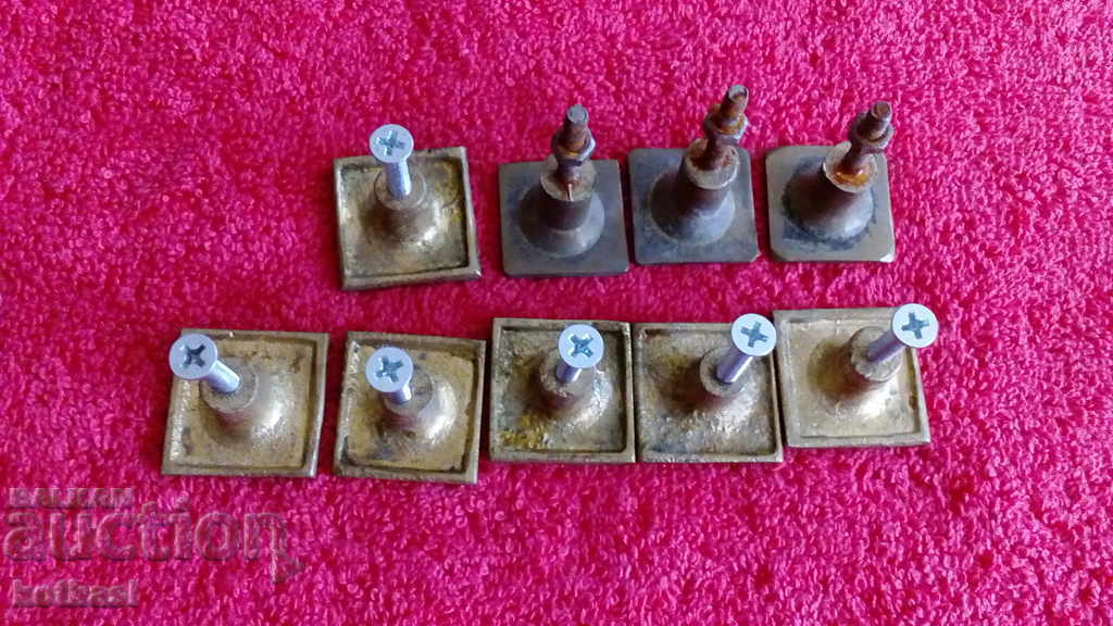 Auction Old metal bronze brass handles for furniture cabinet 9 pcs Auction Old metal bronze brass handles for furniture cabinet 9 pcs