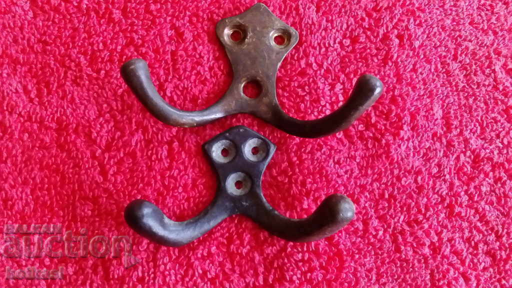 Стари метални бронз месинг закачалки 2 бр. - 7 Стари метални бронз месинг закачалки 2 бр. - 7