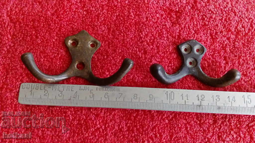 Old metal bronze brass hangers 2 pcs.