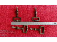 Old metal bronze brass handles for furniture cabinet 4 pcs.