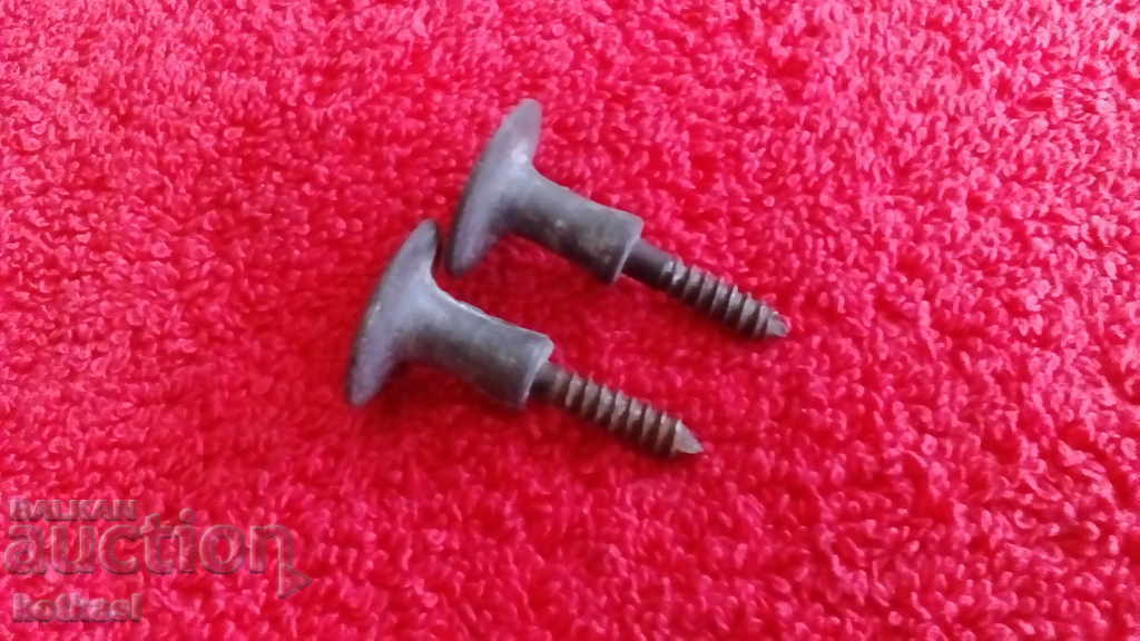 Стари метални бронз месинг алуминий дръжки шкаф мебел 2 бр - 5 Стари метални бронз месинг алуминий дръжки шкаф мебел 2 бр - 5