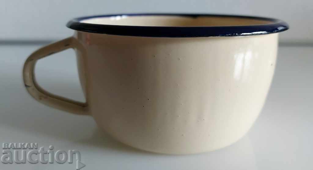 SOC UNUSED ENAMELED POT GLASS COURT ENAMEL FROM SOCA PRC - 5