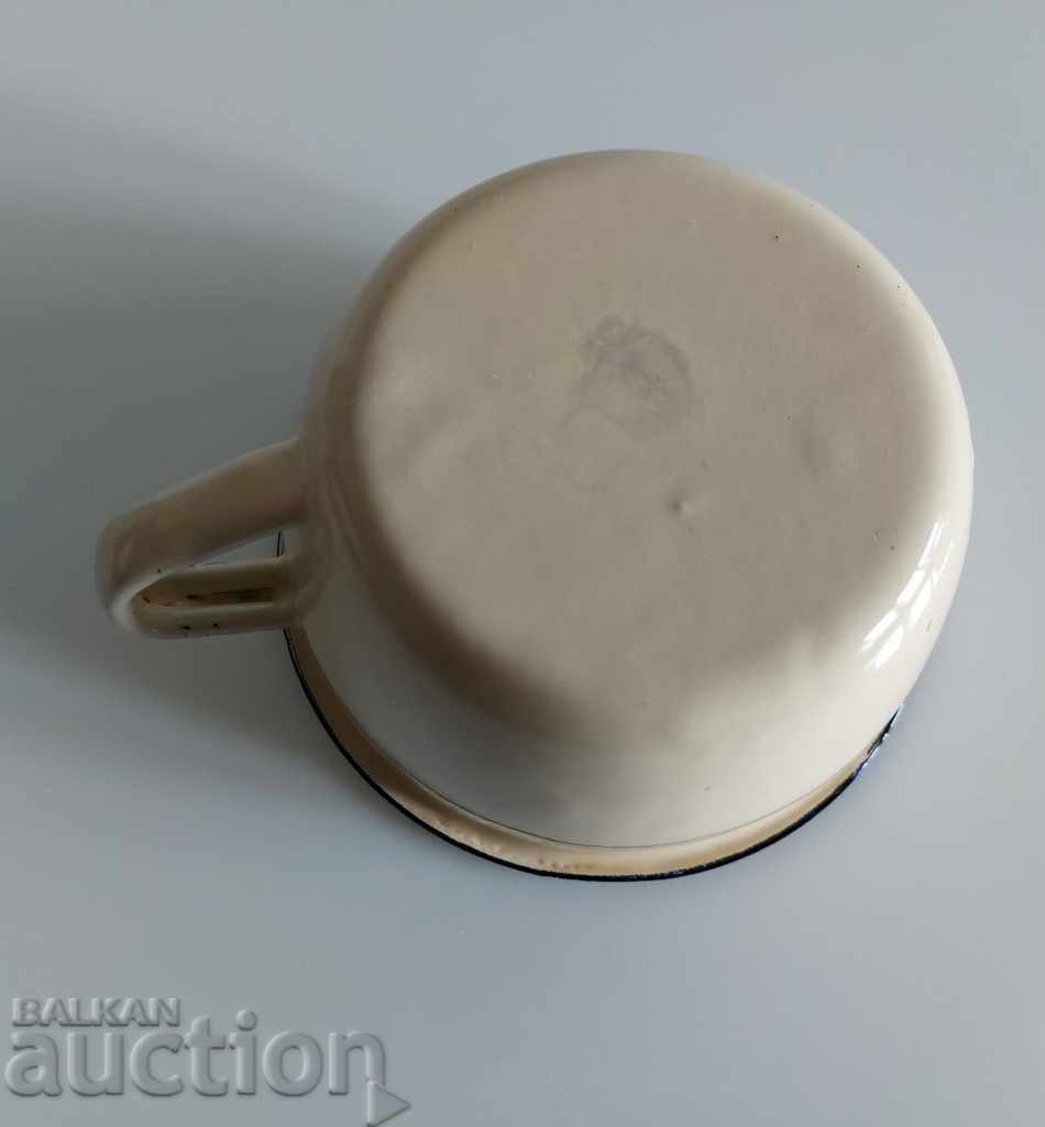 SOC UNUSED ENAMELED POT GLASS COURT ENAMEL FROM SOCA PRC - 7