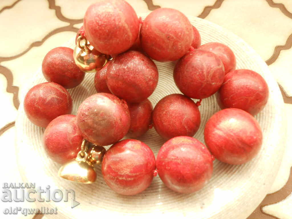 CHARMING NECKLACE with red CORAL, 925 SILVER, Langer Austria - 5 CHARMING NECKLACE with red CORAL, 925 SILVER, Langer Austria - 5