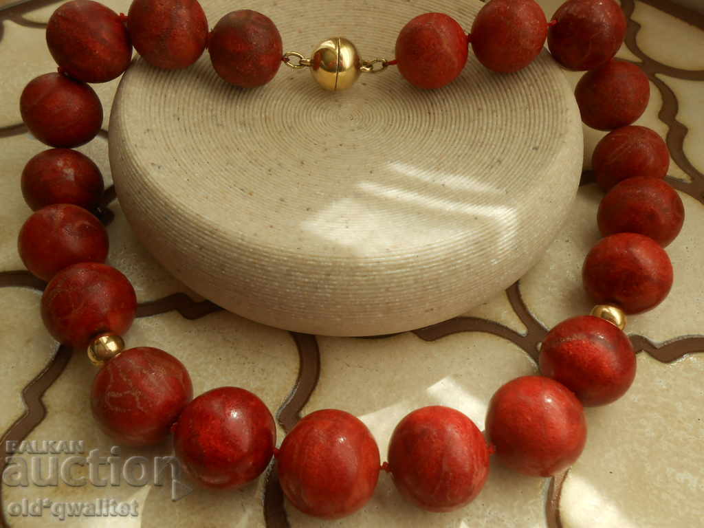 CHARMING NECKLACE with red CORAL, 925 SILVER, Langer Austria - 7 CHARMING NECKLACE with red CORAL, 925 SILVER, Langer Austria - 7