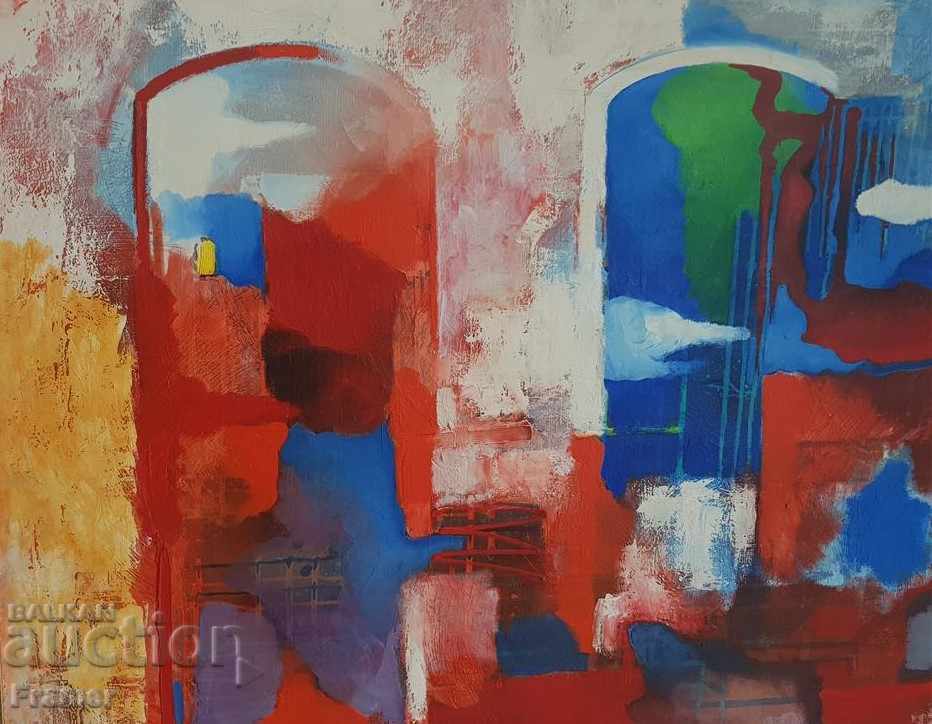 Аукцион Голяма картина от Владимир Пенев Пространства 2005 г. масло