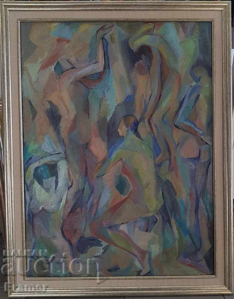 Painting by Stanka Dimitrova / 1931 - 1996 / Oil fight dance