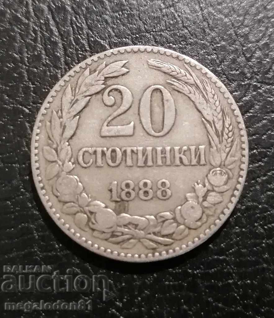 Bulgaria - 20 stotinki 1888