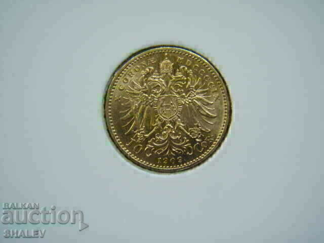 Auction  10 Corona 1909 Austria - AU (gold)