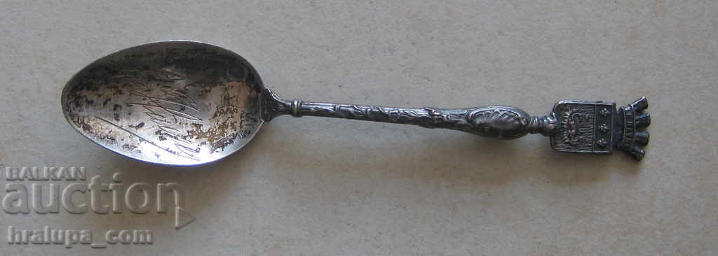 France Le Havre coat of arms old silver monogram spoon
