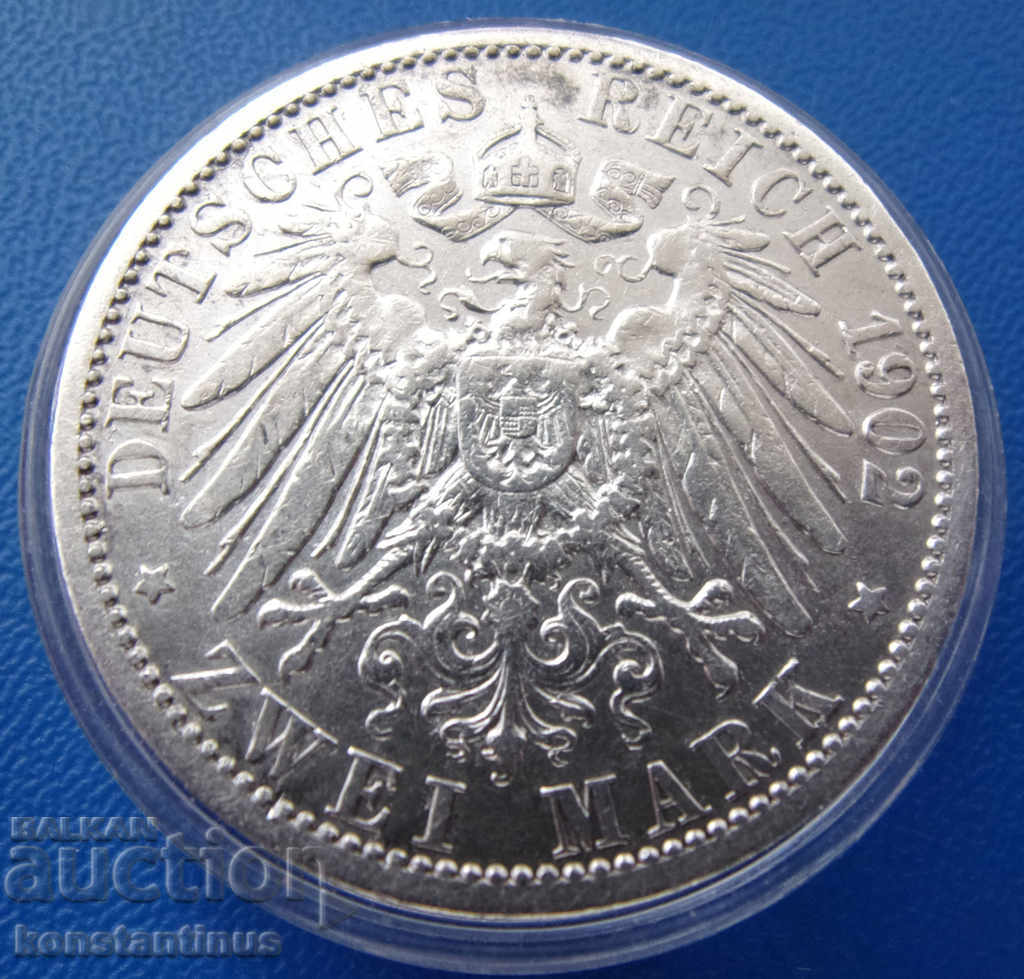 Prussia 2 Mark 1902 Rare